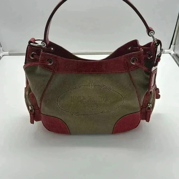 LIMITED EDITION Prada Logo Jaquard + Crocodile leather lining + FREE ENTRUPY - Picture 15 of 15